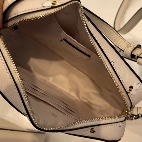 Kate Spade Staci Bee Mini Camera Bag Parchment Multi - Picture 10 of 15